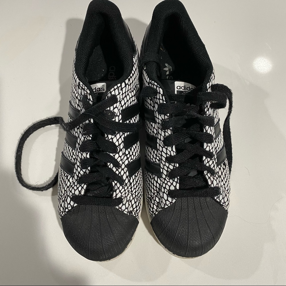 Adidas Leather black and white sneakers